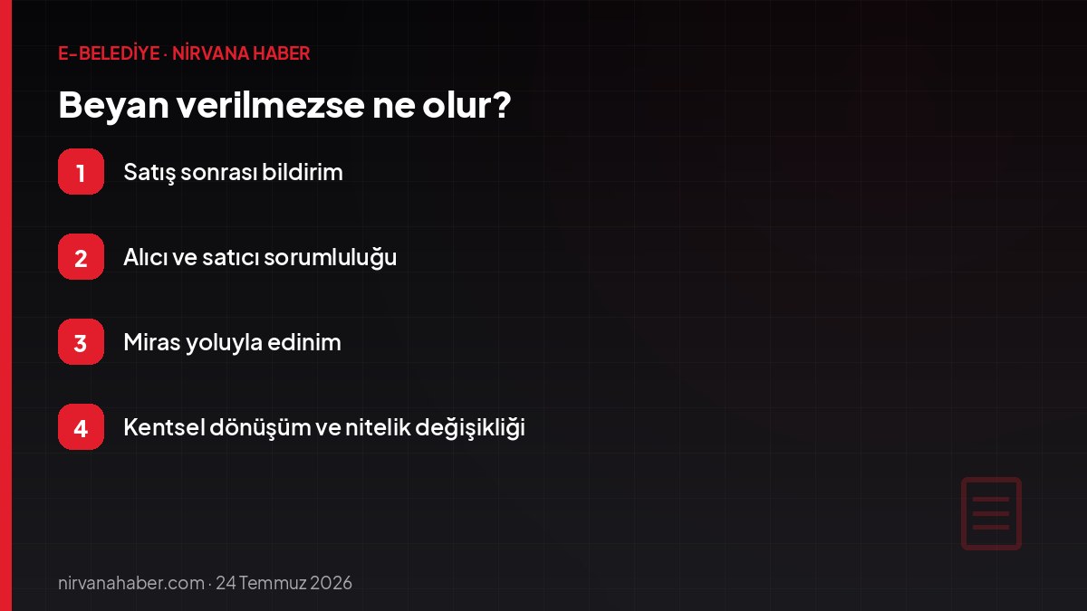 Beyan verilmezse ne olur?