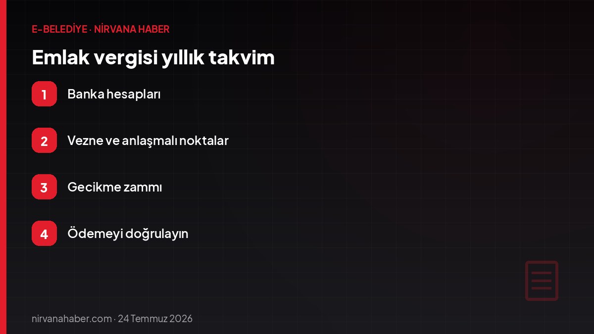 Emlak vergisi yıllık takvim