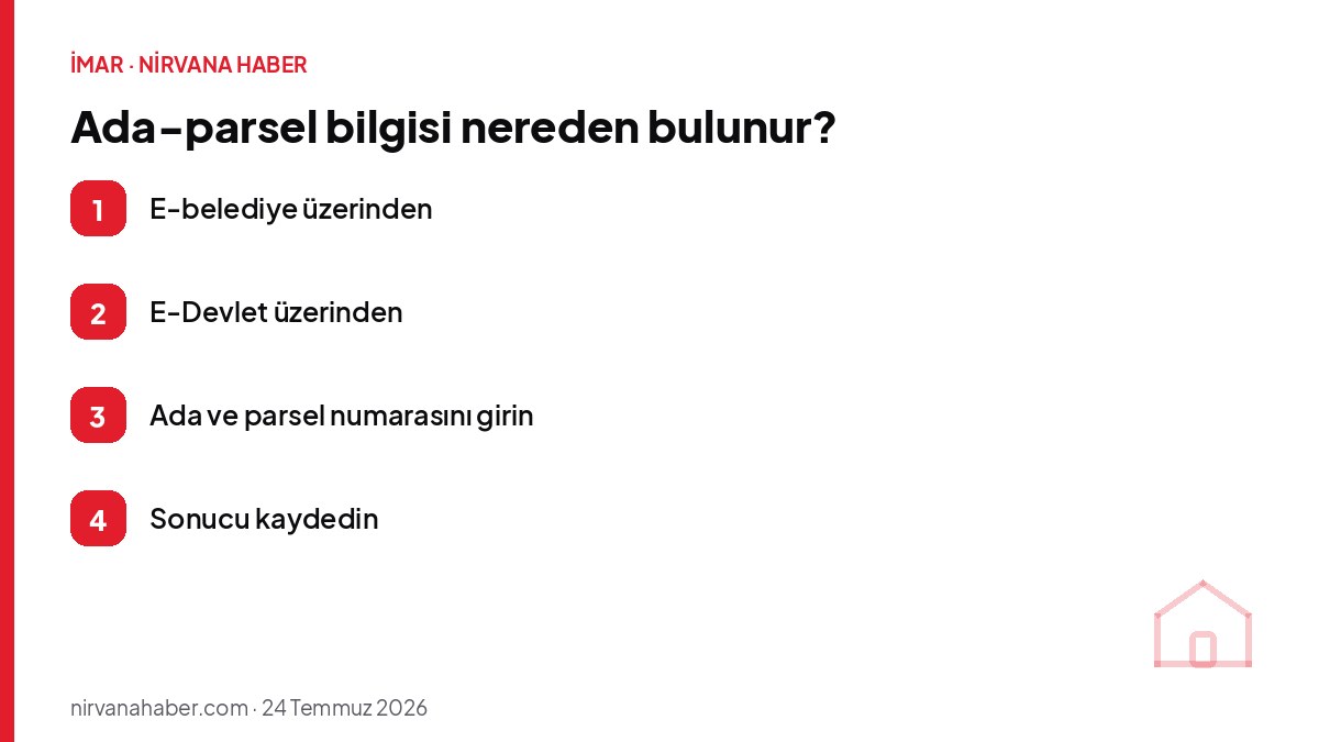 Ada-parsel bilgisi nereden bulunur?