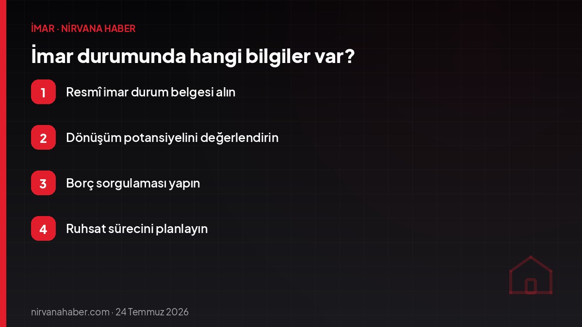 İmar durumunda hangi bilgiler var?