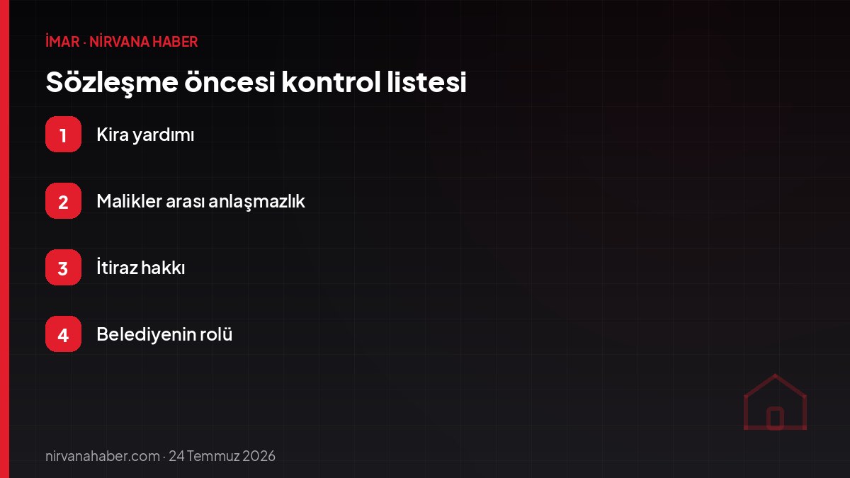 Sözleşme öncesi kontrol listesi