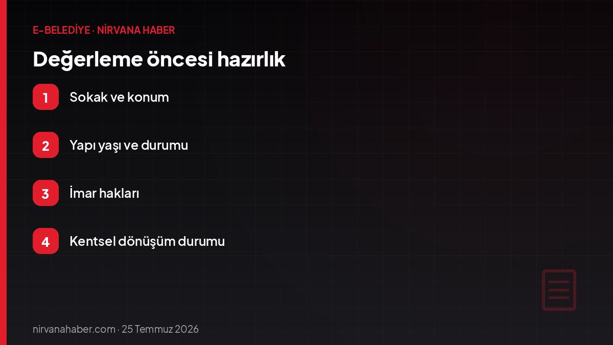 Değerleme öncesi hazırlık