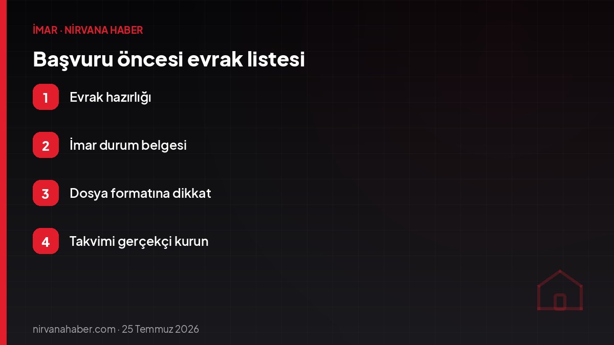 Başvuru öncesi evrak listesi