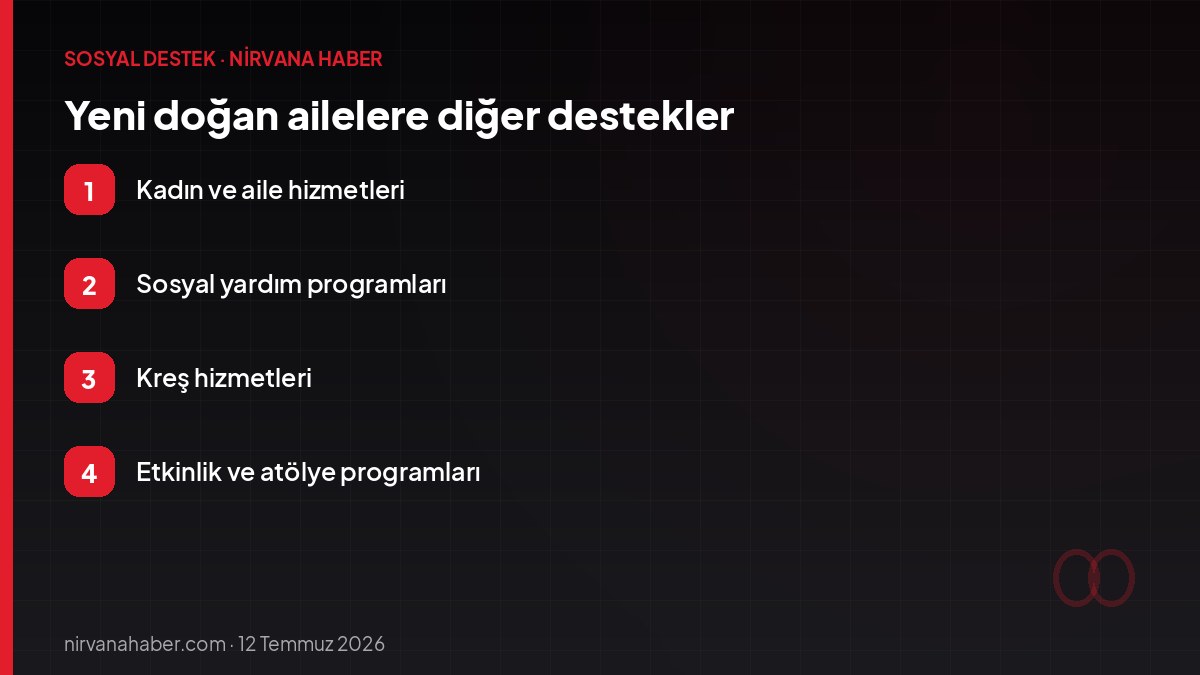 Yeni doğan ailelere diğer destekler