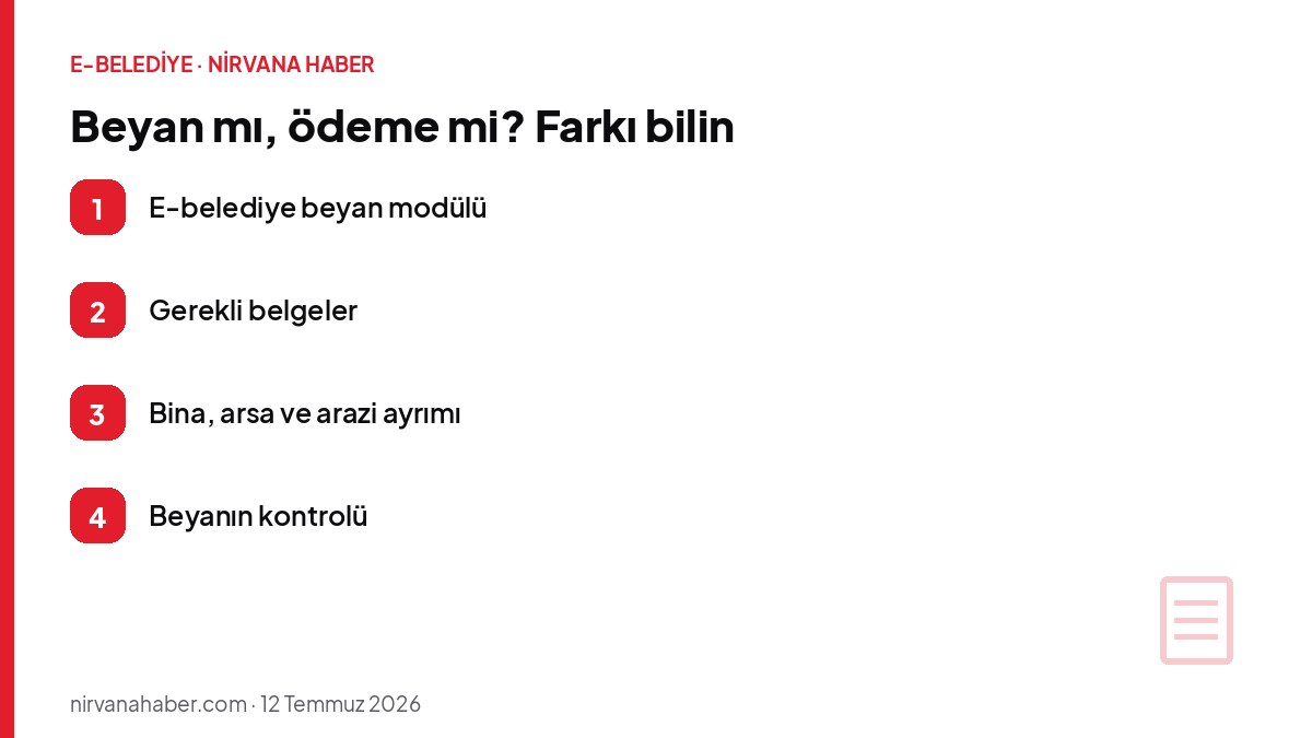 Beyan mı, ödeme mi? Farkı bilin