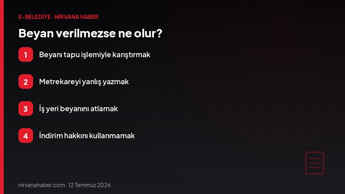 Beyan verilmezse ne olur?