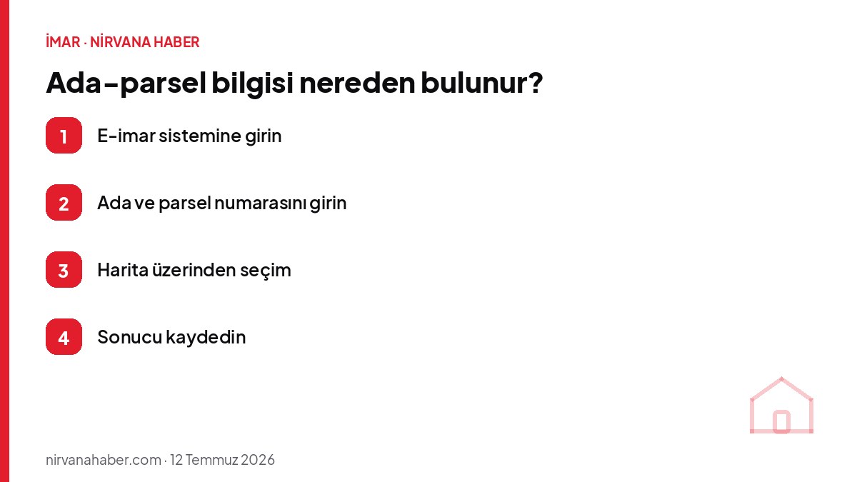 Ada-parsel bilgisi nereden bulunur?
