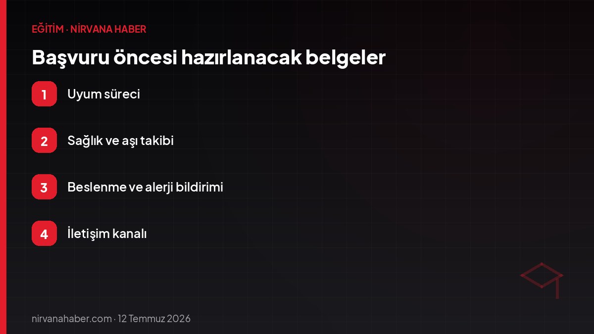 Başvuru öncesi hazırlanacak belgeler
