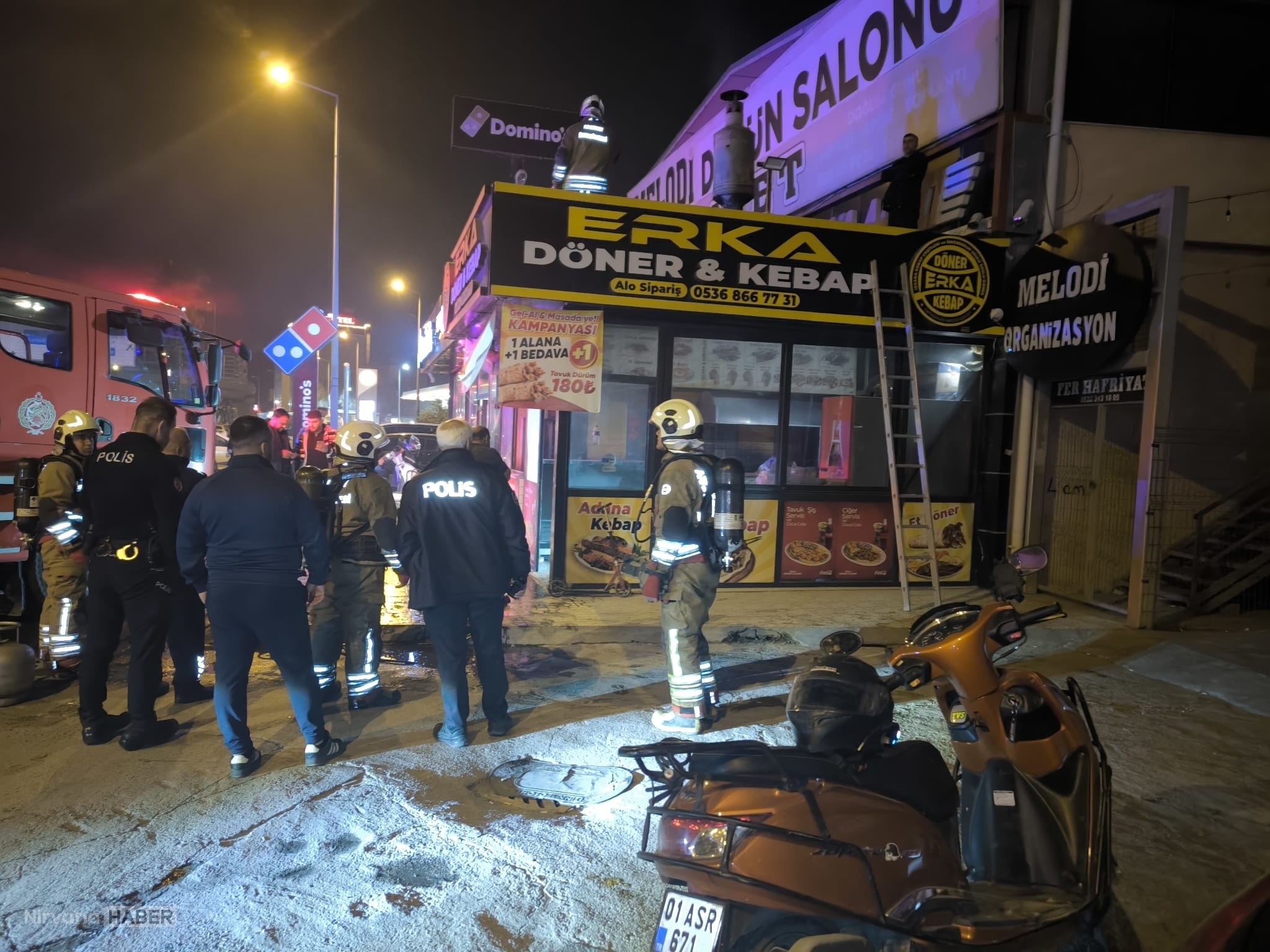 Hatay'da iş yerinde çıkan yangında 2 kişi dumandan etkilendi
