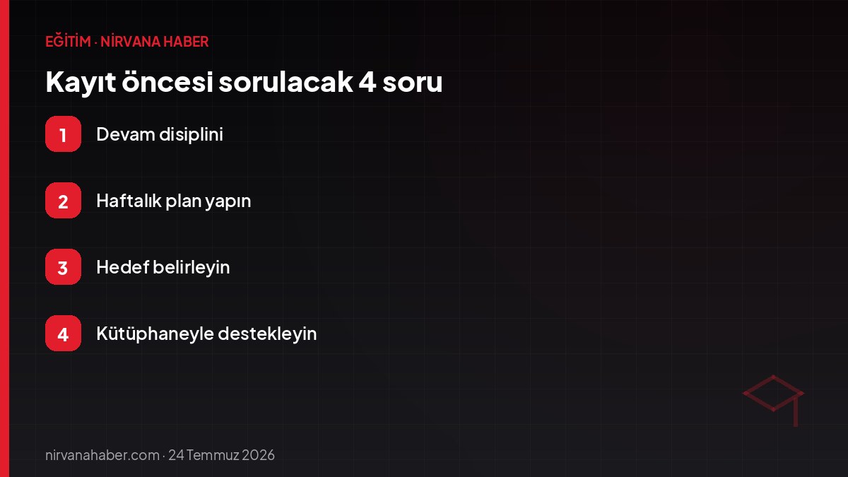 Kayıt öncesi sorulacak 4 soru
