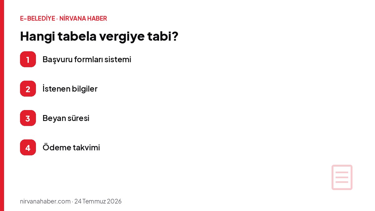 Hangi tabela vergiye tabi?
