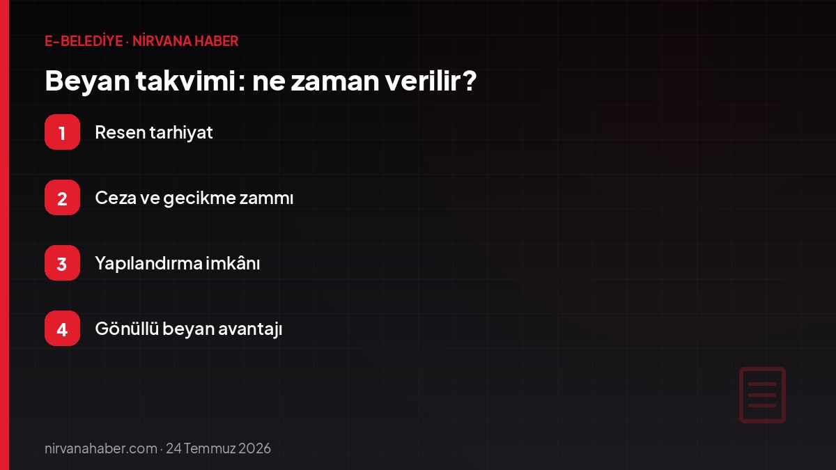 Beyan takvimi: ne zaman verilir?