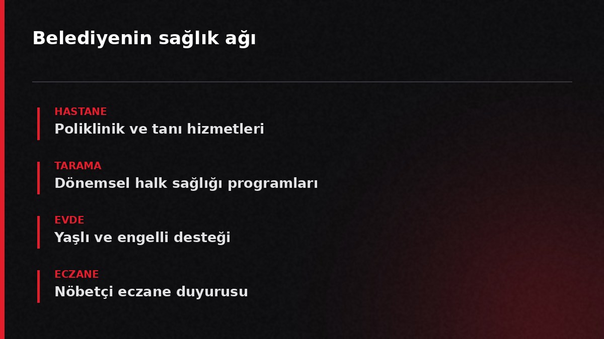 Belediyenin sağlık ağı