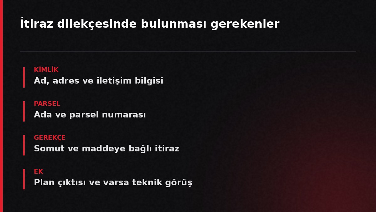 İtiraz dilekçesinde bulunması gerekenler