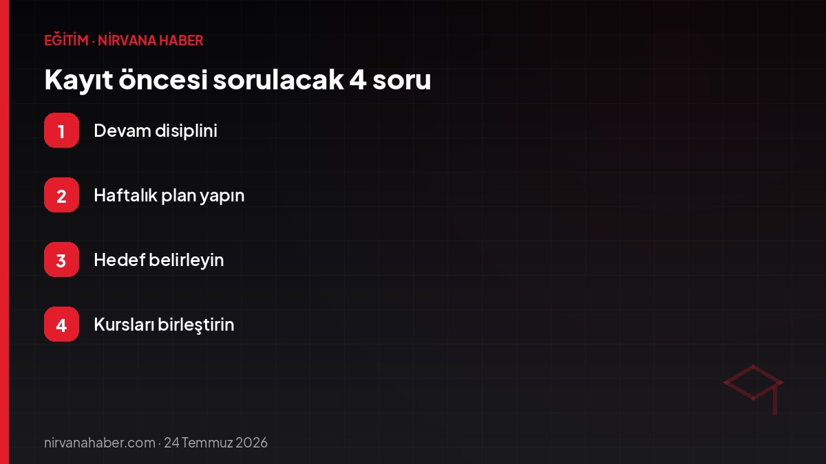 Kayıt öncesi sorulacak 4 soru