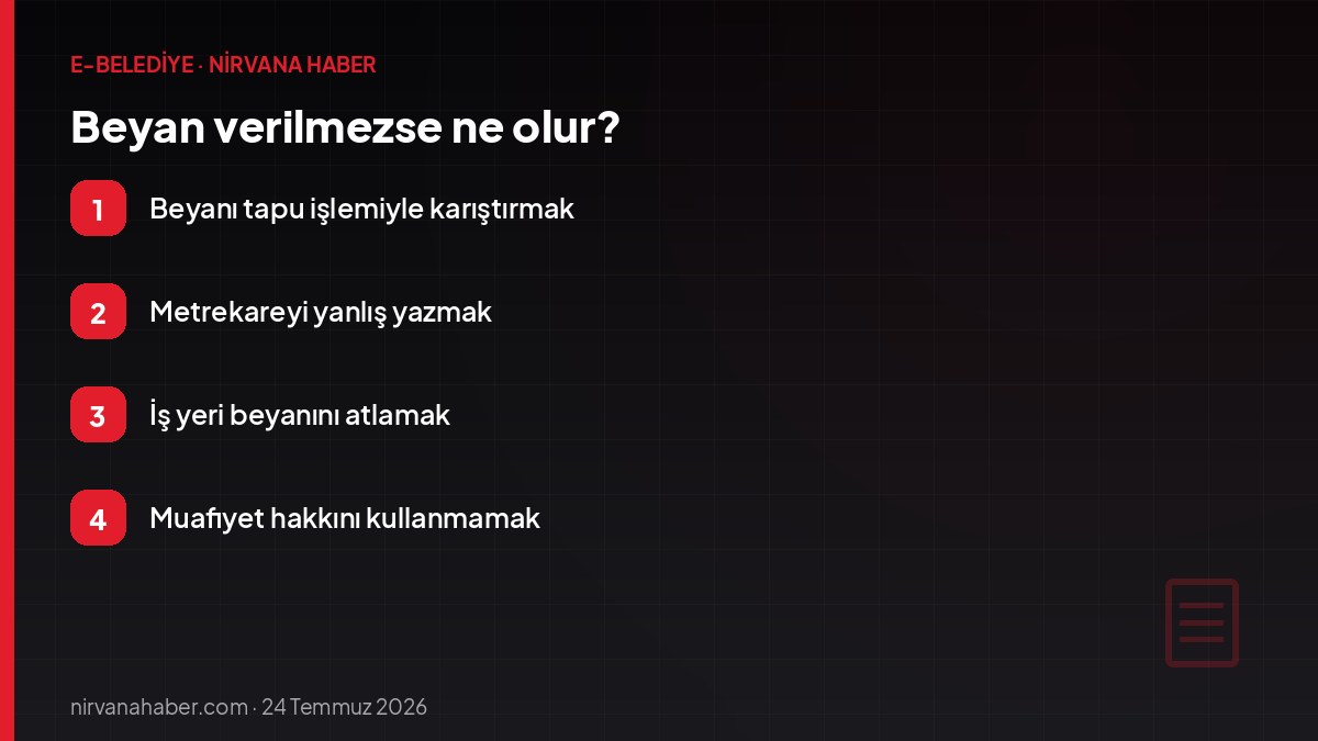 Beyan verilmezse ne olur?