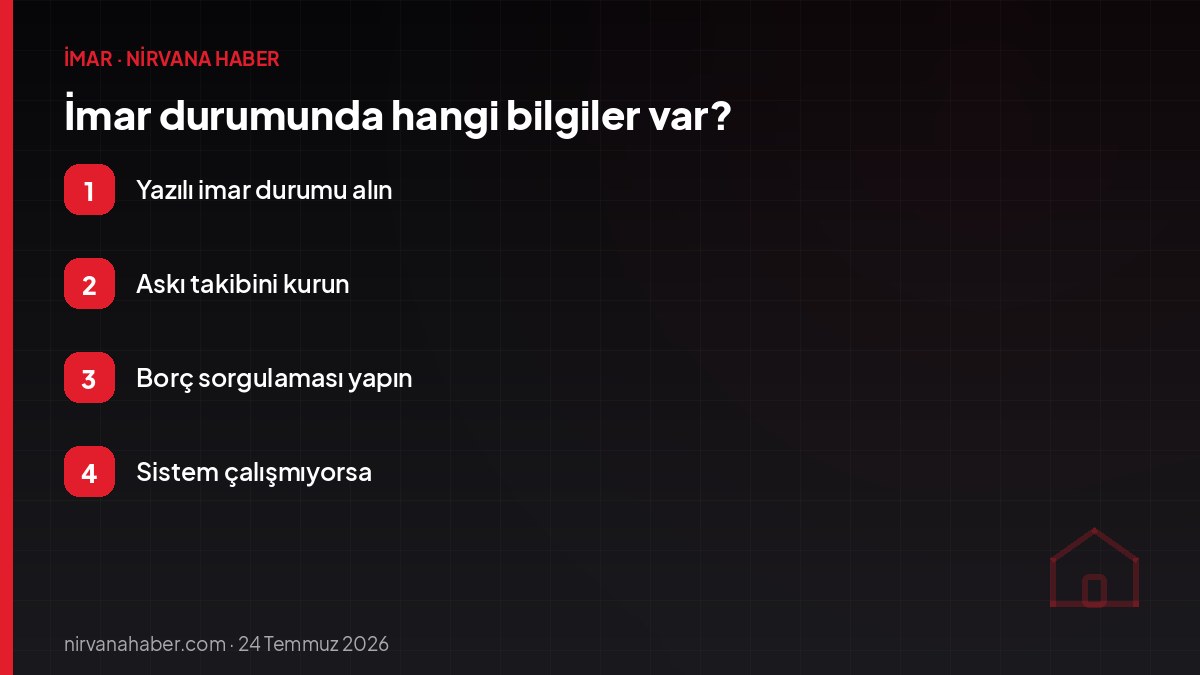 İmar durumunda hangi bilgiler var?