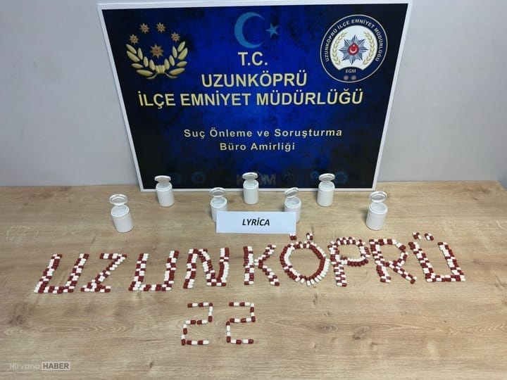 Edirne'de uyuşturucu ecza ile yakalanan şüpheli gözaltına alındı