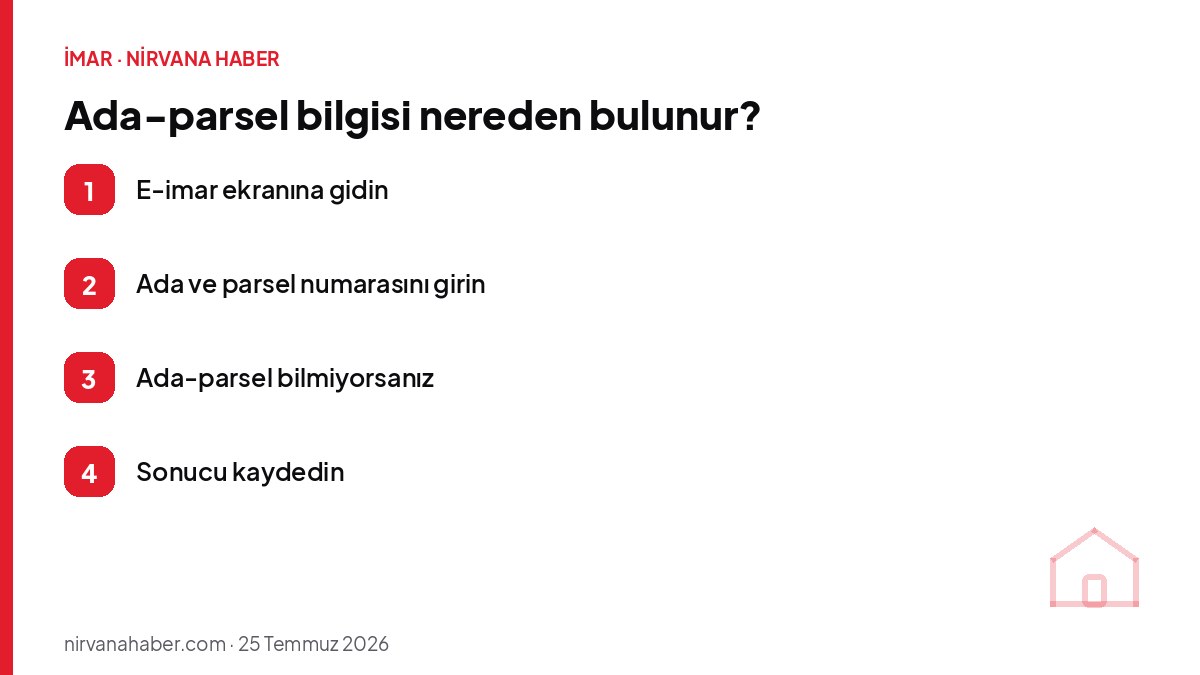 Ada-parsel bilgisi nereden bulunur?