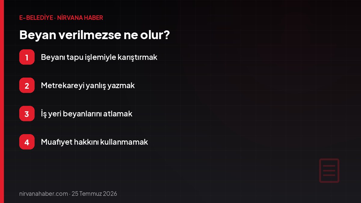 Beyan verilmezse ne olur?