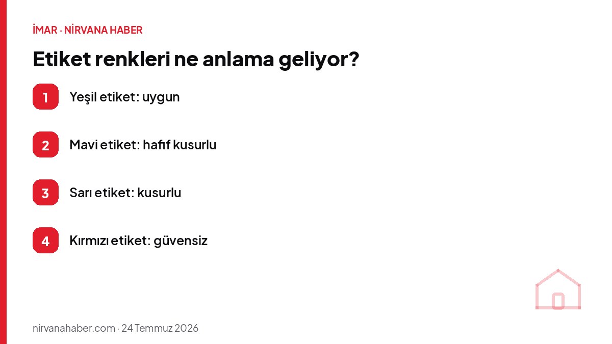 Etiket renkleri ne anlama geliyor?