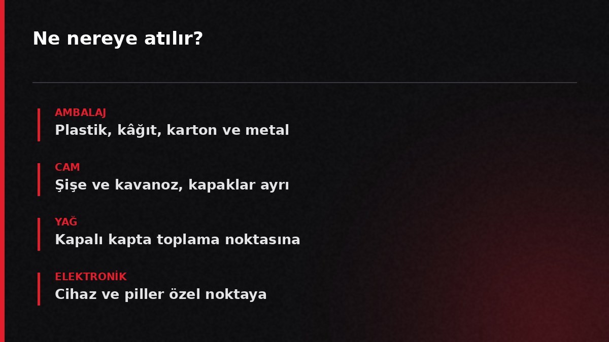Ne nereye atılır?