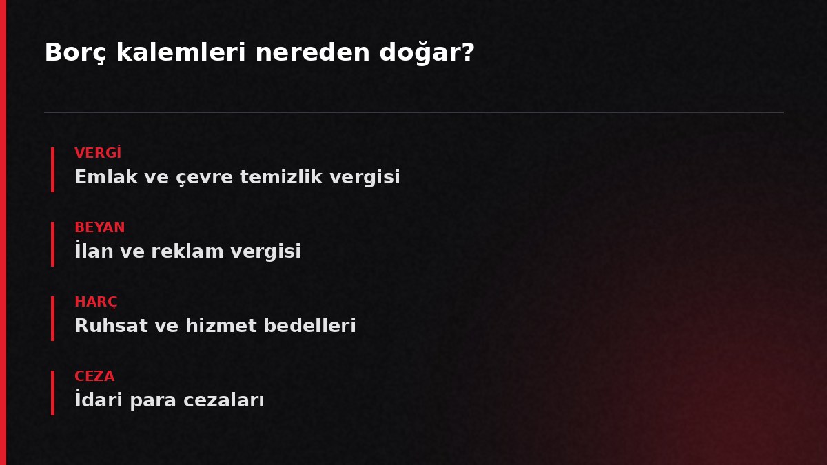 Borç kalemleri nereden doğar?