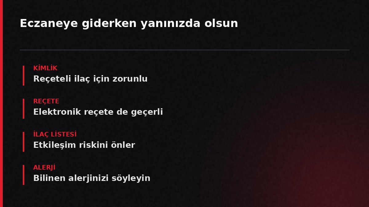 Eczaneye giderken yanınızda olsun