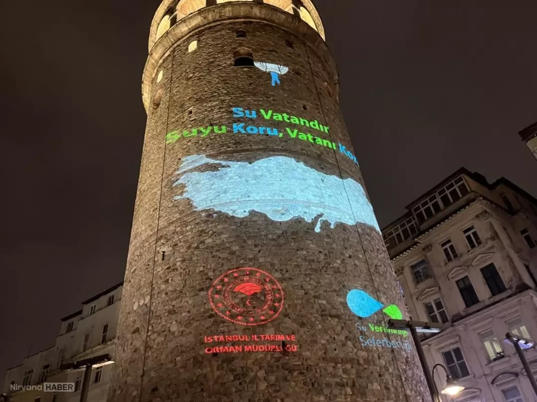 Dünya Su Günü etkinlikleri kapsamında İstanbul'da anlamlı mesajlar!
