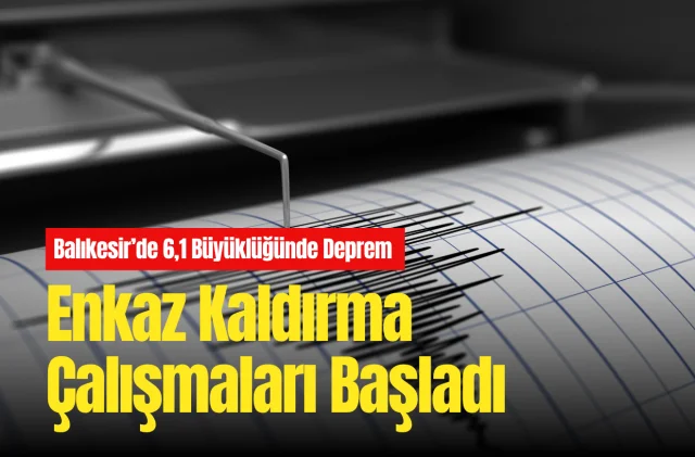 Balıkesir'de 6,1 büyüklüğünde deprem: Enkaz kaldırma çalışma...