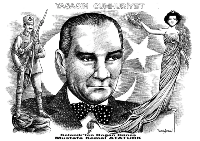 Sanatçı Yüksel Akman, Kara Kalemle Mustafa Kemal Atatürk'ün...