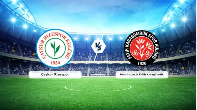 Çaykur Rizespor Fatih Karagümrük Maçının İlk Yarısı 0-0 Eşit...