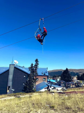 Uludağ'da JAK ekiplerinden teleferik tatbikatı