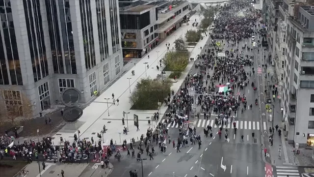 Brüksel Gazze protestosu: Binlerce kişi sokağa çıktı