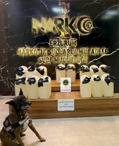 Erzurum likit metamfetamin operasyonu: 224 kilo ele geçirild...