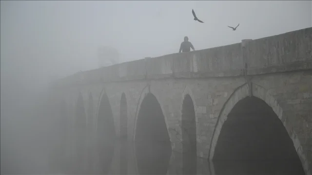 Edirne'de yoğun sis etkili oluyor