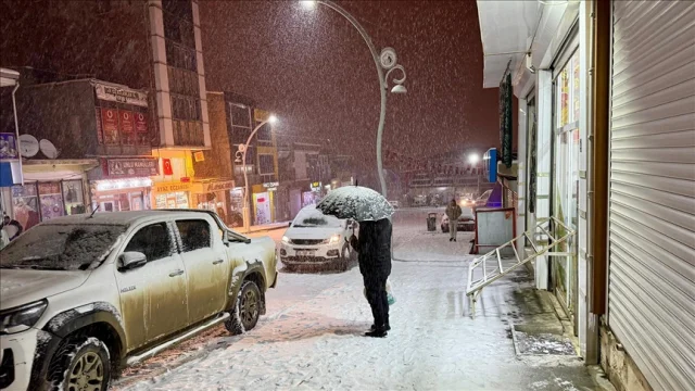 Van'da kar yağışı: Yüksek kesimler ve Başkale beyaza büründü