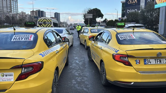 Korsan Taşımacılığa Karşı Taksiciler Konvoy Oluşturdu