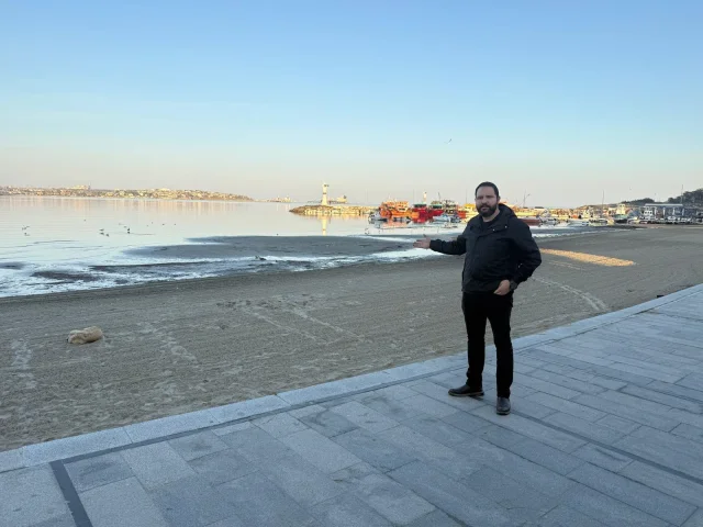Tekirdağ'da deniz suyu yaklaşık 20 metre çekildi