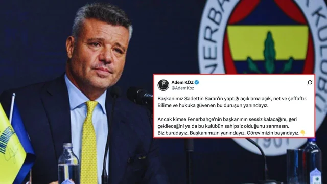 Fenerbahçe'den Sadettin Saran'a tam destek: Başkanımızın yanındayız