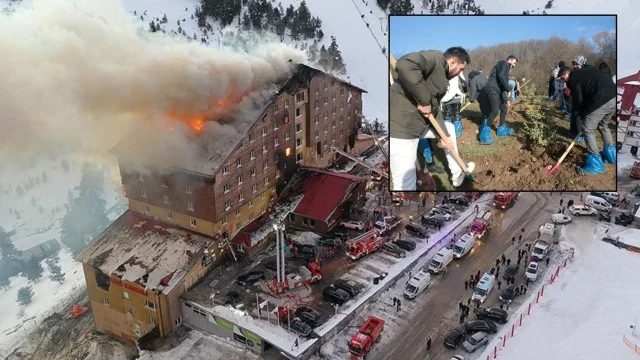 Bolu'daki yangın faciasında hayatını kaybeden 78 kişi anısına hatıra ormanı! 