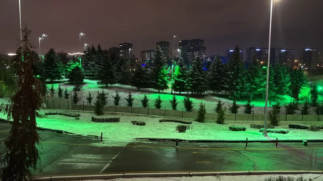 Ankara’da gece saatlerinde kar yağışı etkili oldu