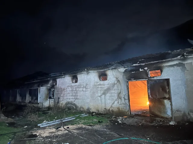 Uşak’ta Tavuk Çiftliği Yangın Çıktı