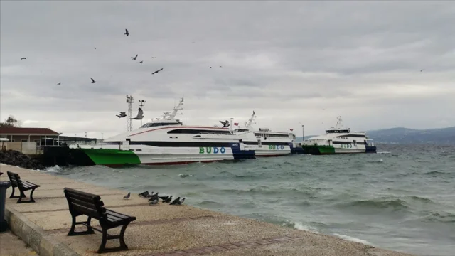 BUDO'nun bugünkü 4 seferi daha fırtına nedeniyle iptal edildi
