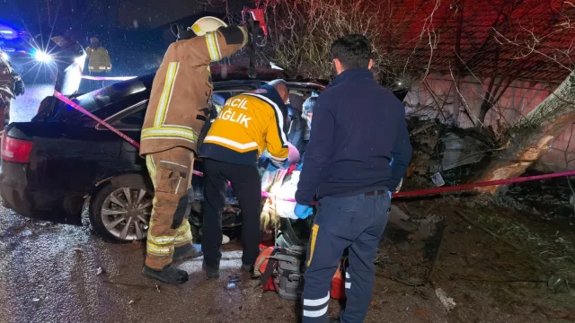 Bursa'da Feci Kaza: Virajda Kontrolden Çıkan Otomobil Can Aldı