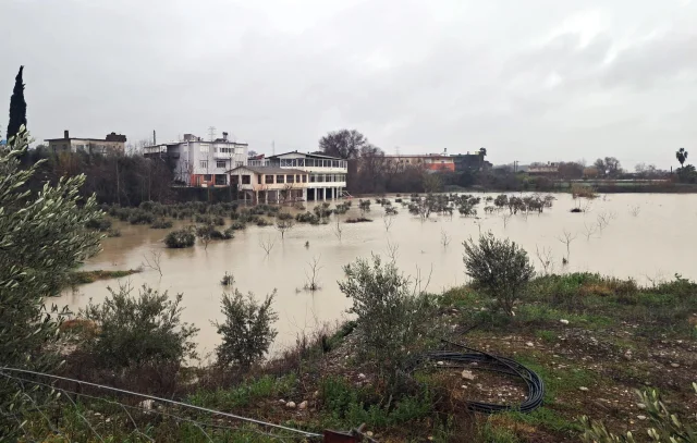 Antalya Serik'te yağışlar taşkına yol açtı: Köprüçayı Irmağı yükseldi