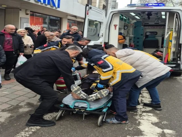 Zonguldak'ta mağaza merdiveninden düşen kadın ağır yaralandı