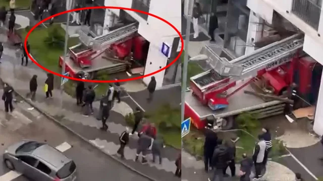Büyükçekmece'de panik dolu anlar: Vinç, diş hekimliğine girdi 
