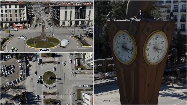 Adıyaman'da saat kulesi 6 Şubat 2023'ten beri 04.17'de