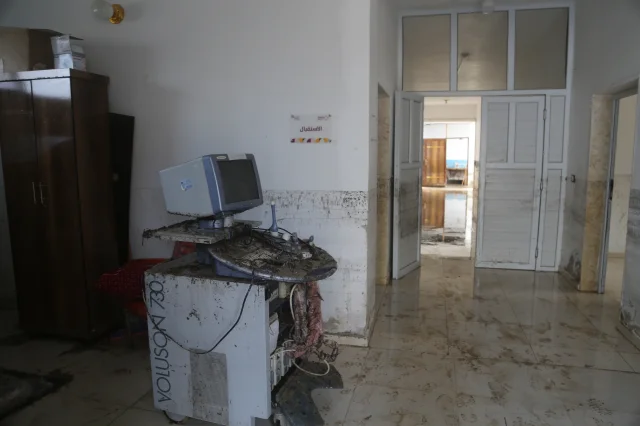 Suriye İdlib'te yaşanan sel felaketi hastaneyi vurdu